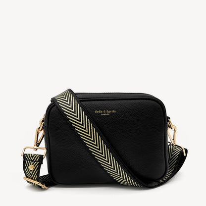 Black & Gold Chevron Strap