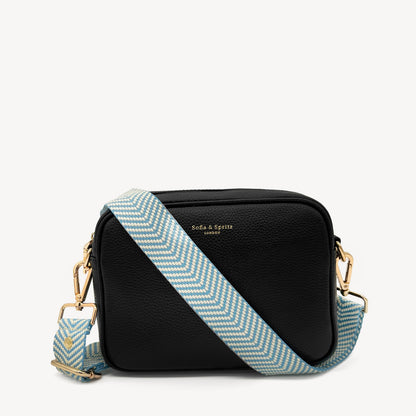 Sky Blue & White Chevron Strap