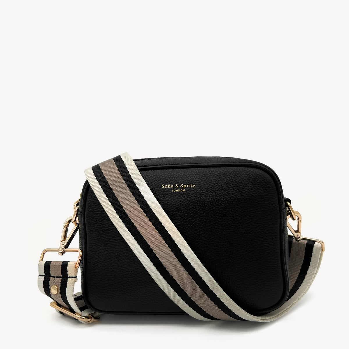 Black, Stone & Tan Stripe Strap