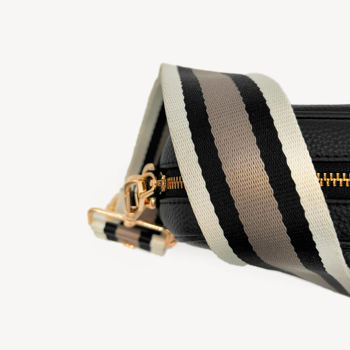 Black, Stone & Tan Stripe Strap