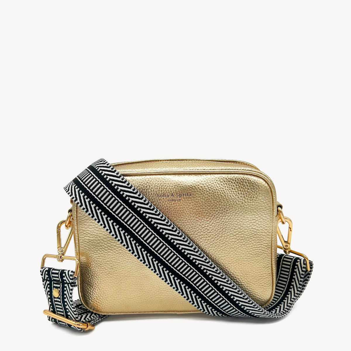 Black & White Stripe Aztec Strap
