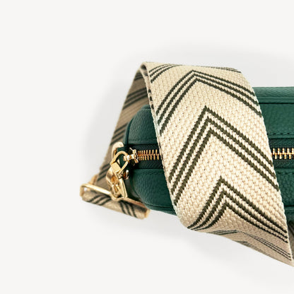Olive Green & Stone Arrow Strap