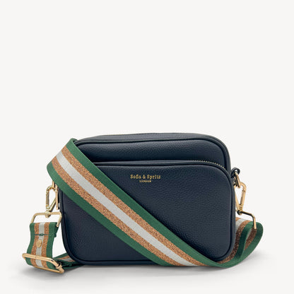 Green & Gold Glitter Stripe Strap