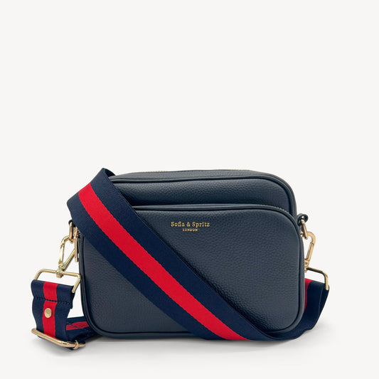 Navy & Red Stripe Strap