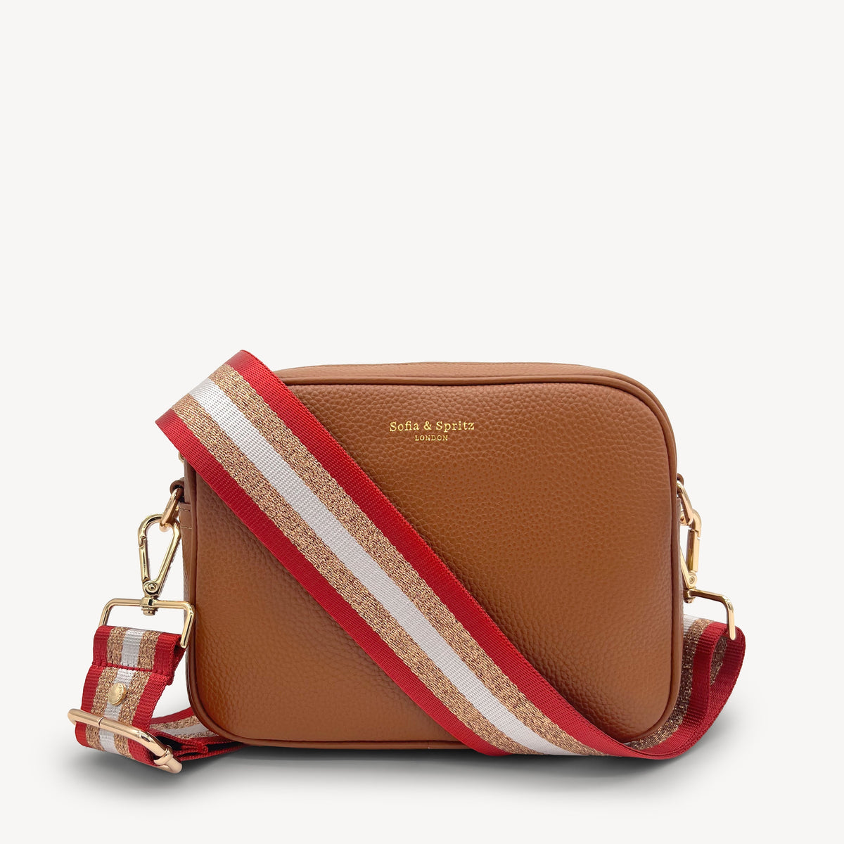 Red & Gold Glitter Stripe Strap