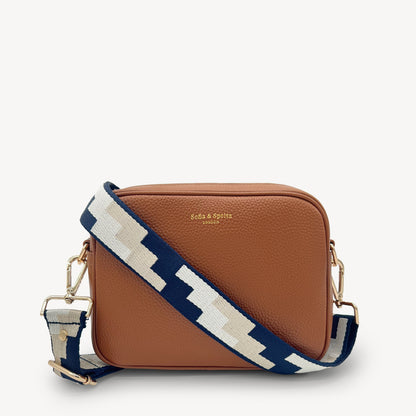 Navy, Stone & Tan Puzzle Strap