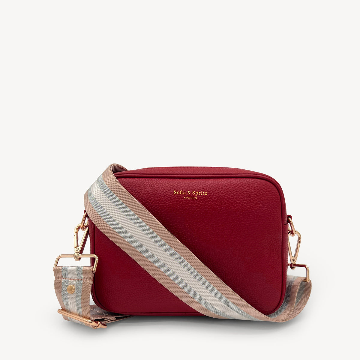 Champagne & Silver Stripe Strap