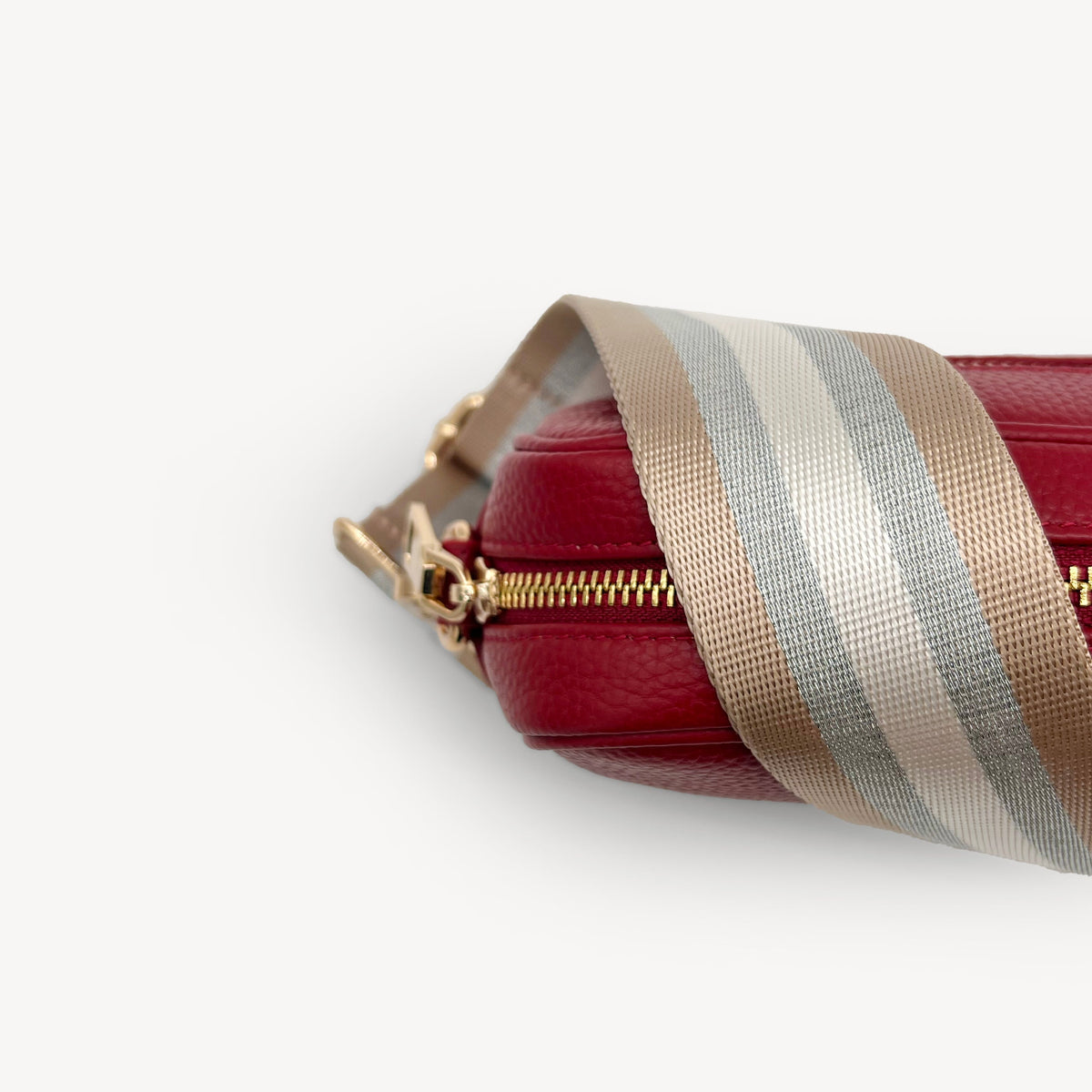 Champagne & Silver Stripe Strap