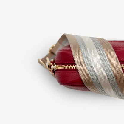Champagne & Silver Stripe Strap
