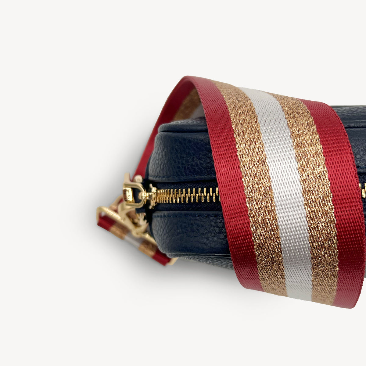 Red & Gold Glitter Stripe Strap