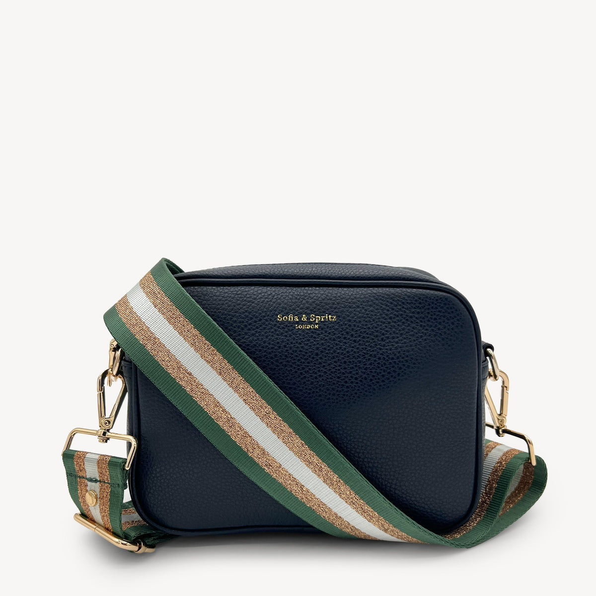 Green & Gold Glitter Stripe Strap