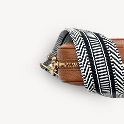 Black & White Stripe Aztec Strap