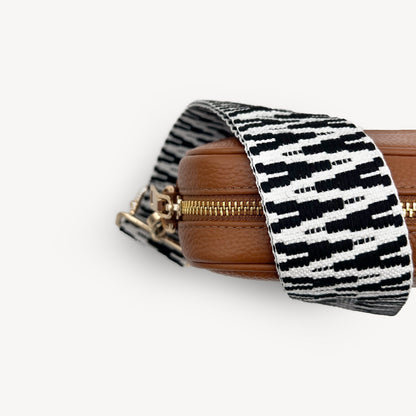 Black & White Zigzag Strap