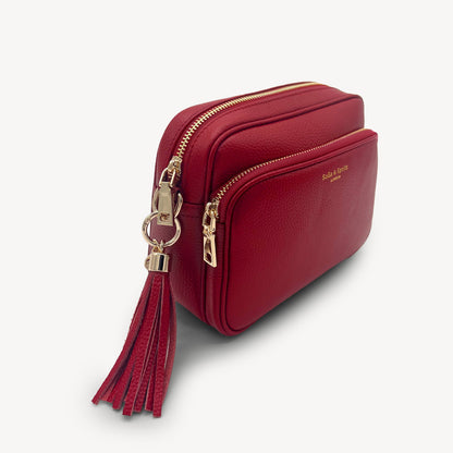 Alba Crossbody Bag - Deep Cherry Red