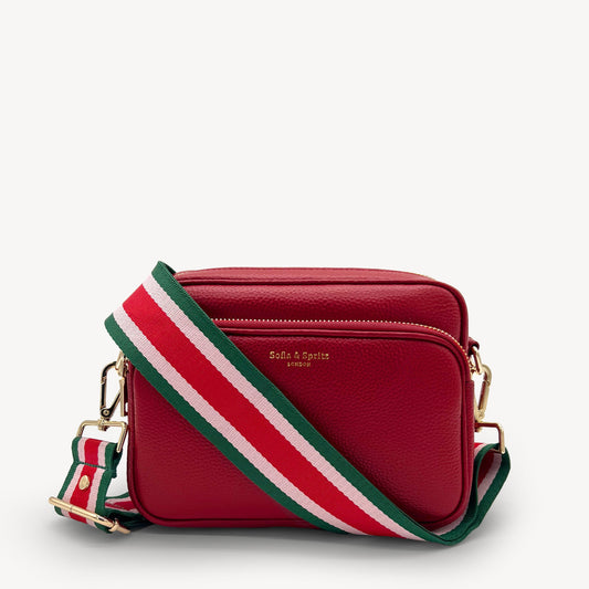 Red, Pink & Green Stripe Strap