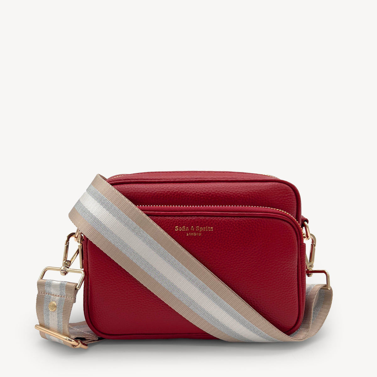 Champagne & Silver Stripe Strap