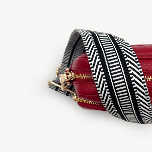 Black & White Stripe Aztec Strap