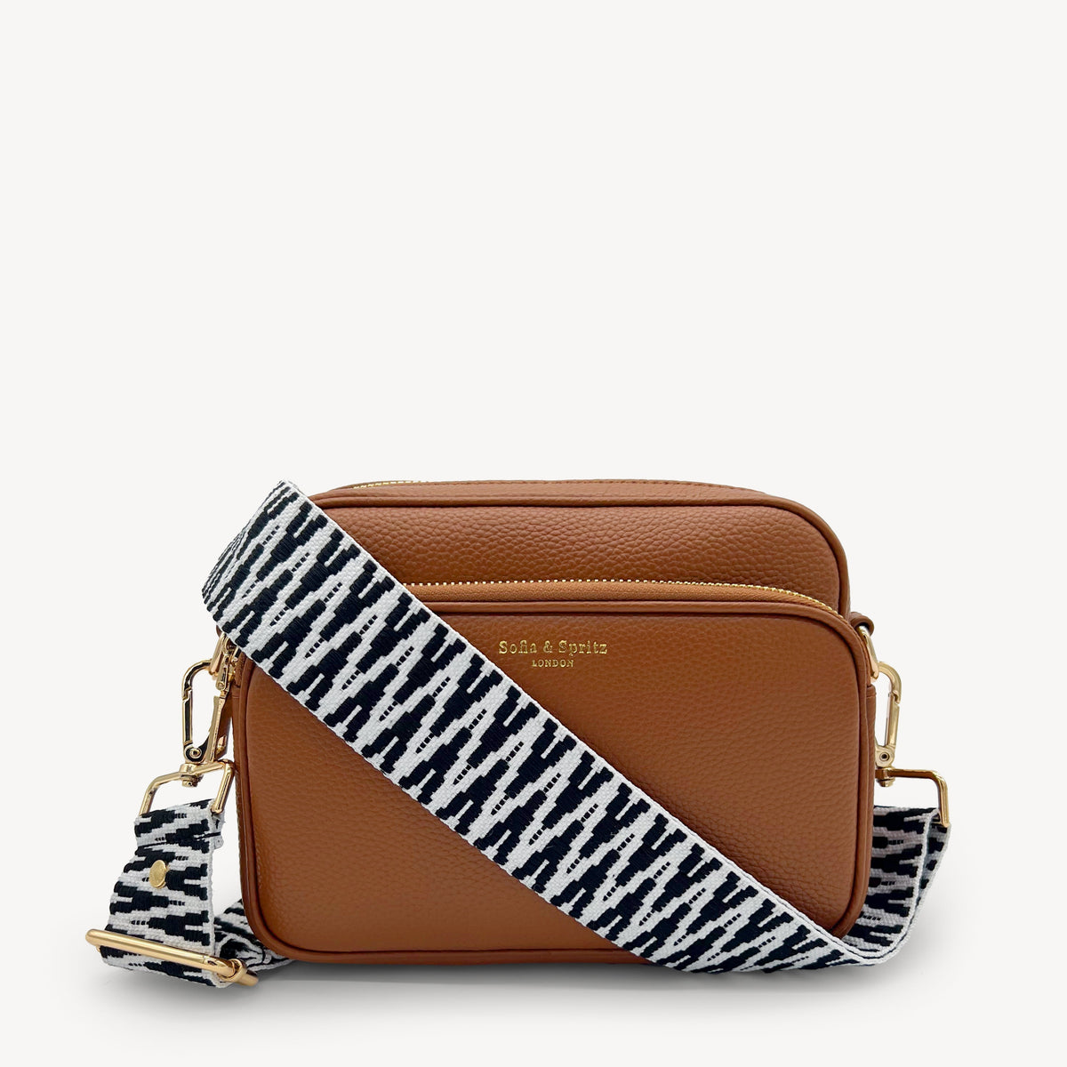 Black & White Zigzag Strap