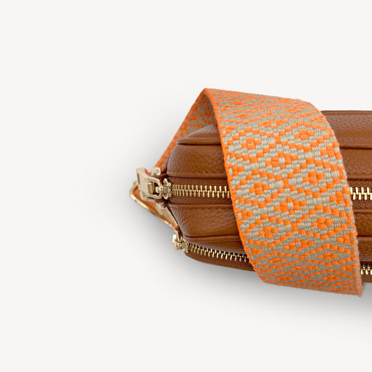 Orange & Stone Embroidered Strap