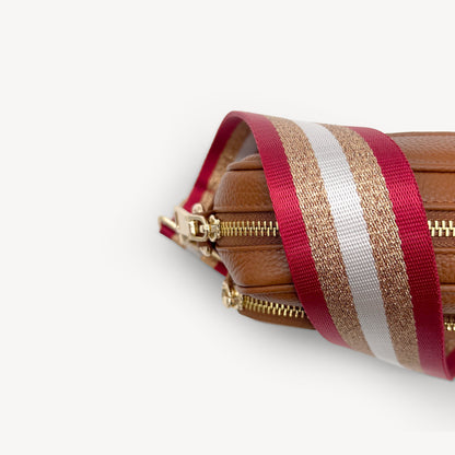 Red & Gold Glitter Stripe Strap