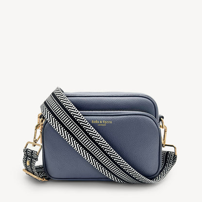 Black & White Stripe Aztec Strap