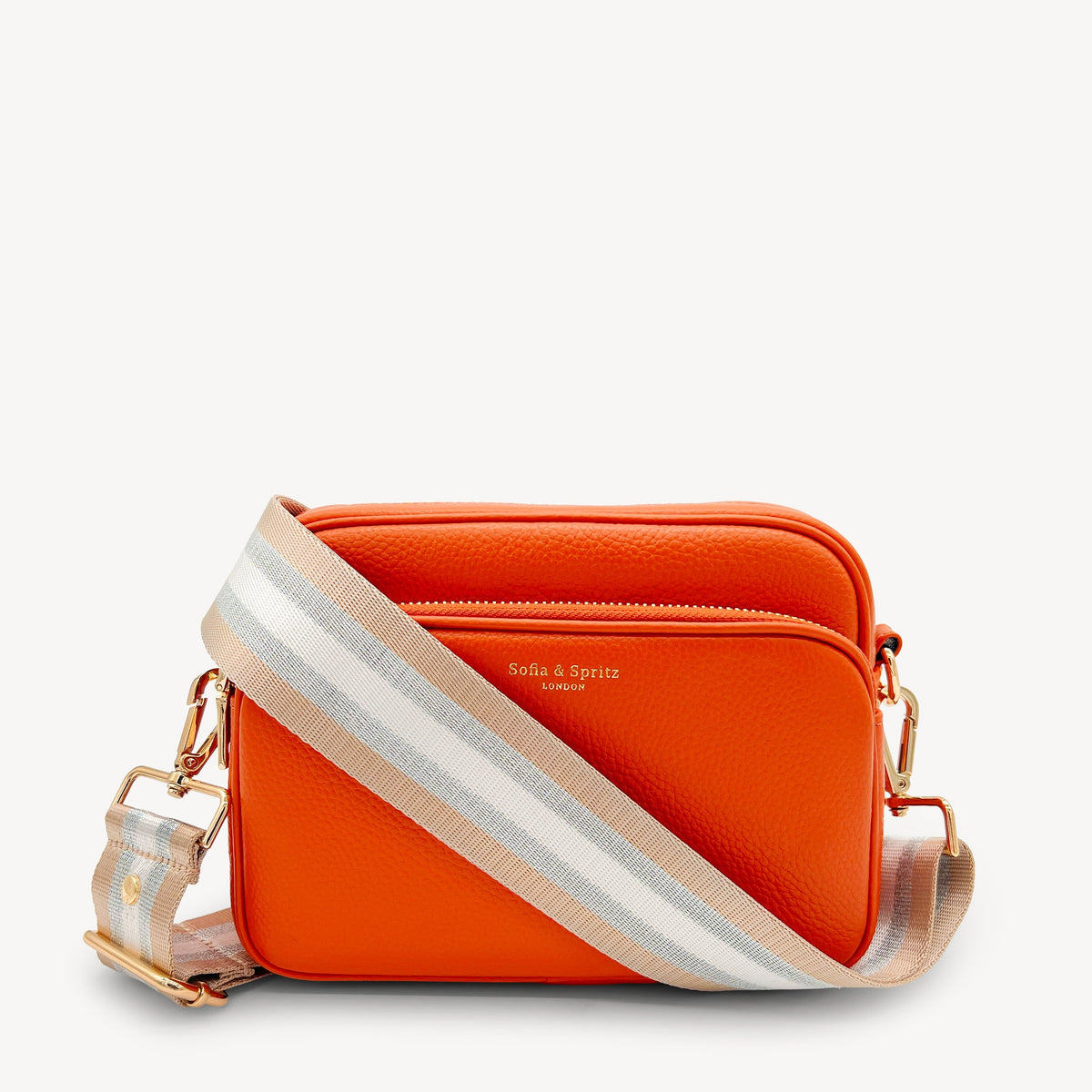 Champagne & Silver Stripe Strap