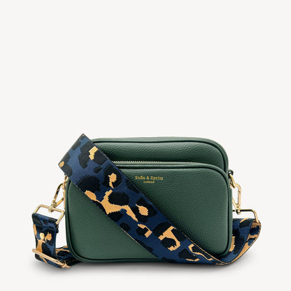 Navy & Gold Leopard Strap