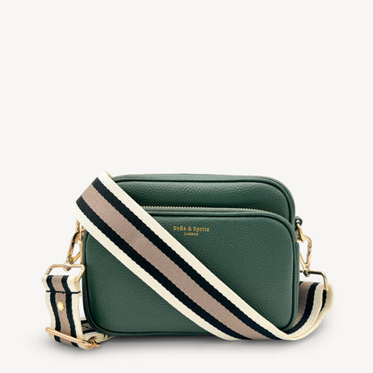 Black, Stone & Tan Stripe Strap