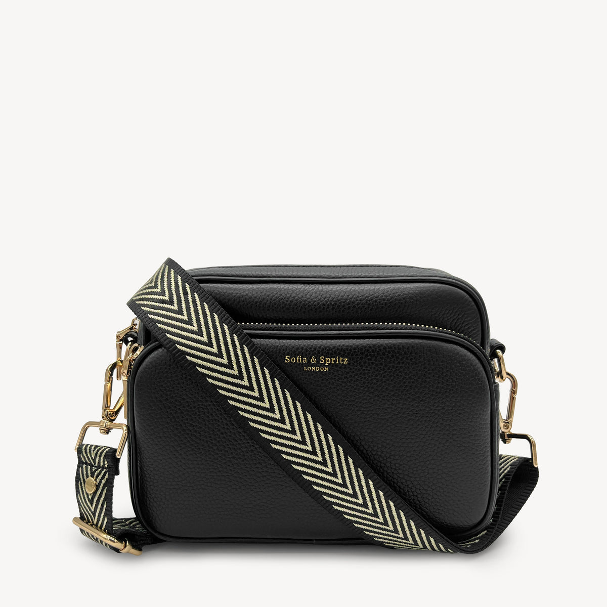 Black & Gold Chevron Strap