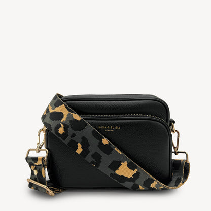 Grey & Gold Leopard Strap