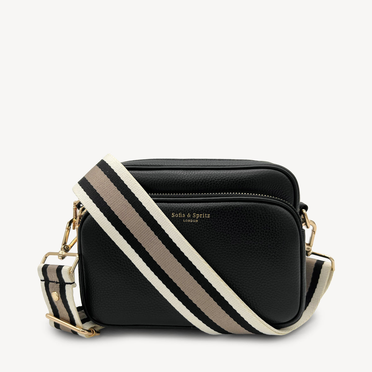 Black, Stone & Tan Stripe Strap