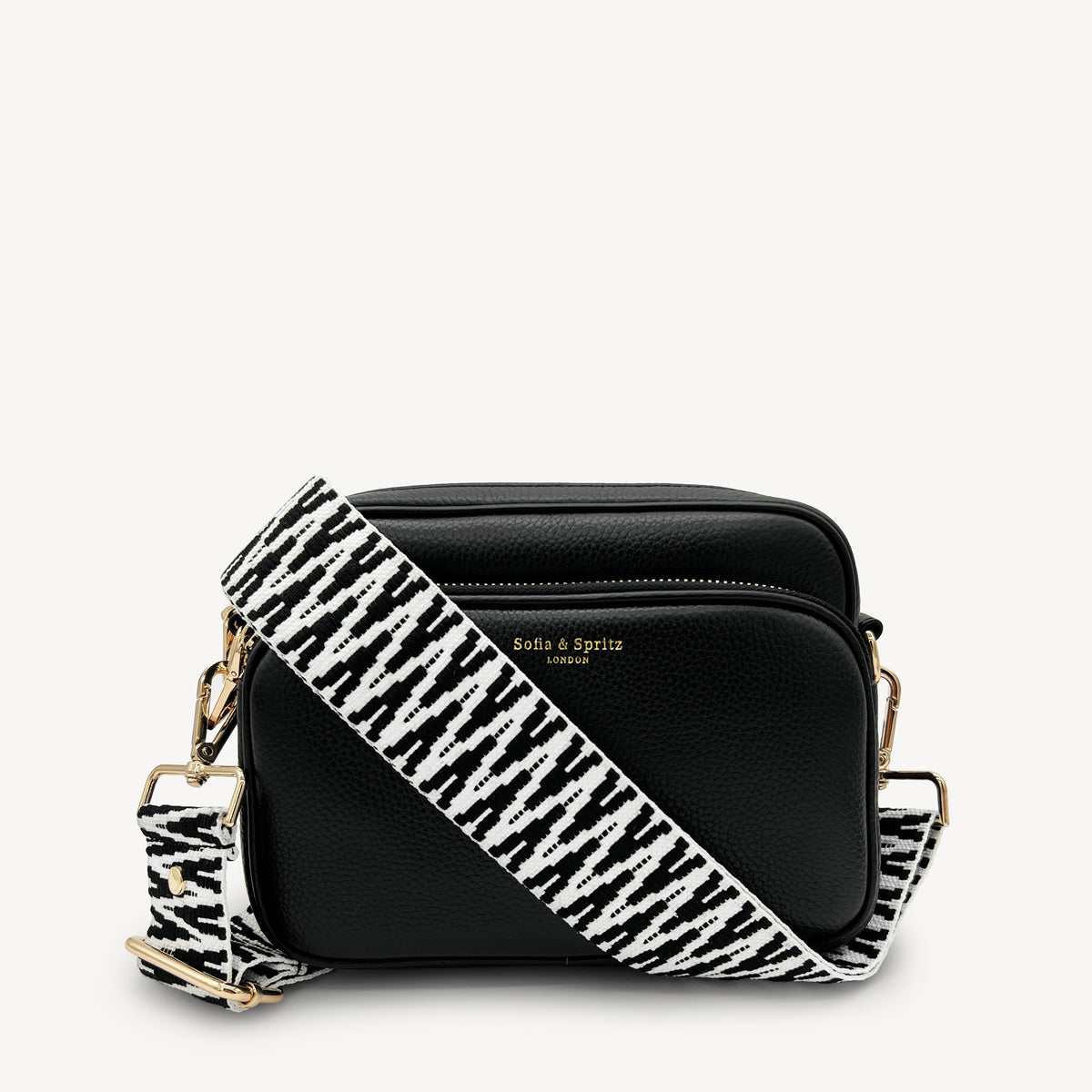 Black & White Zigzag Strap