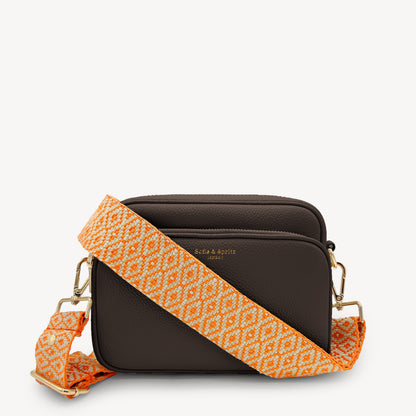 Orange & Stone Embroidered Strap