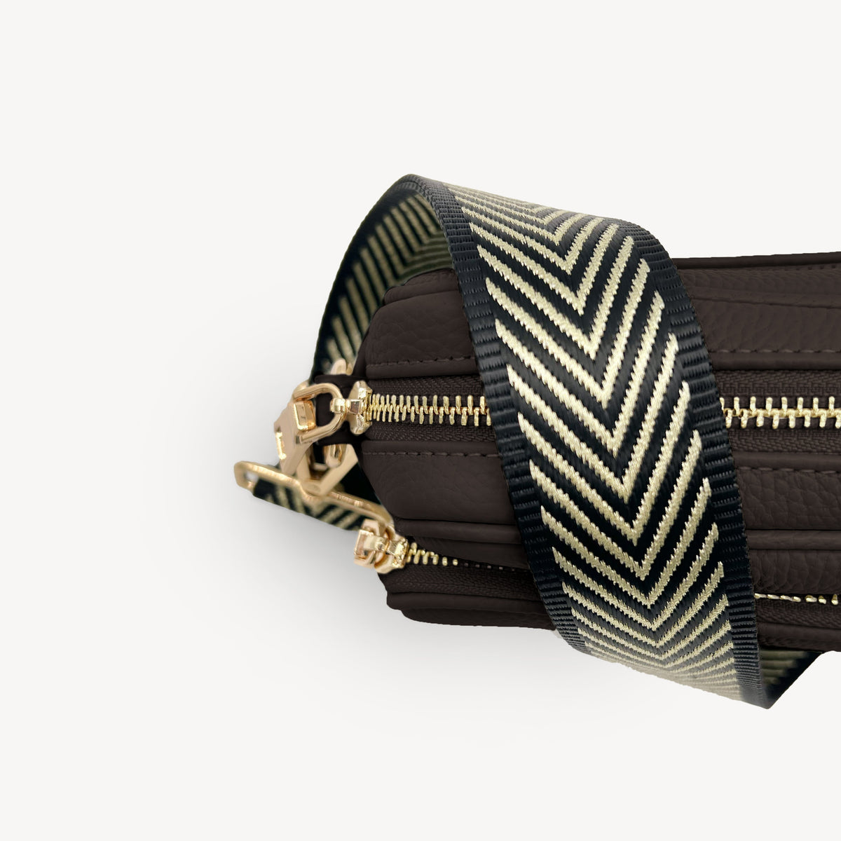 Black & Gold Chevron Strap