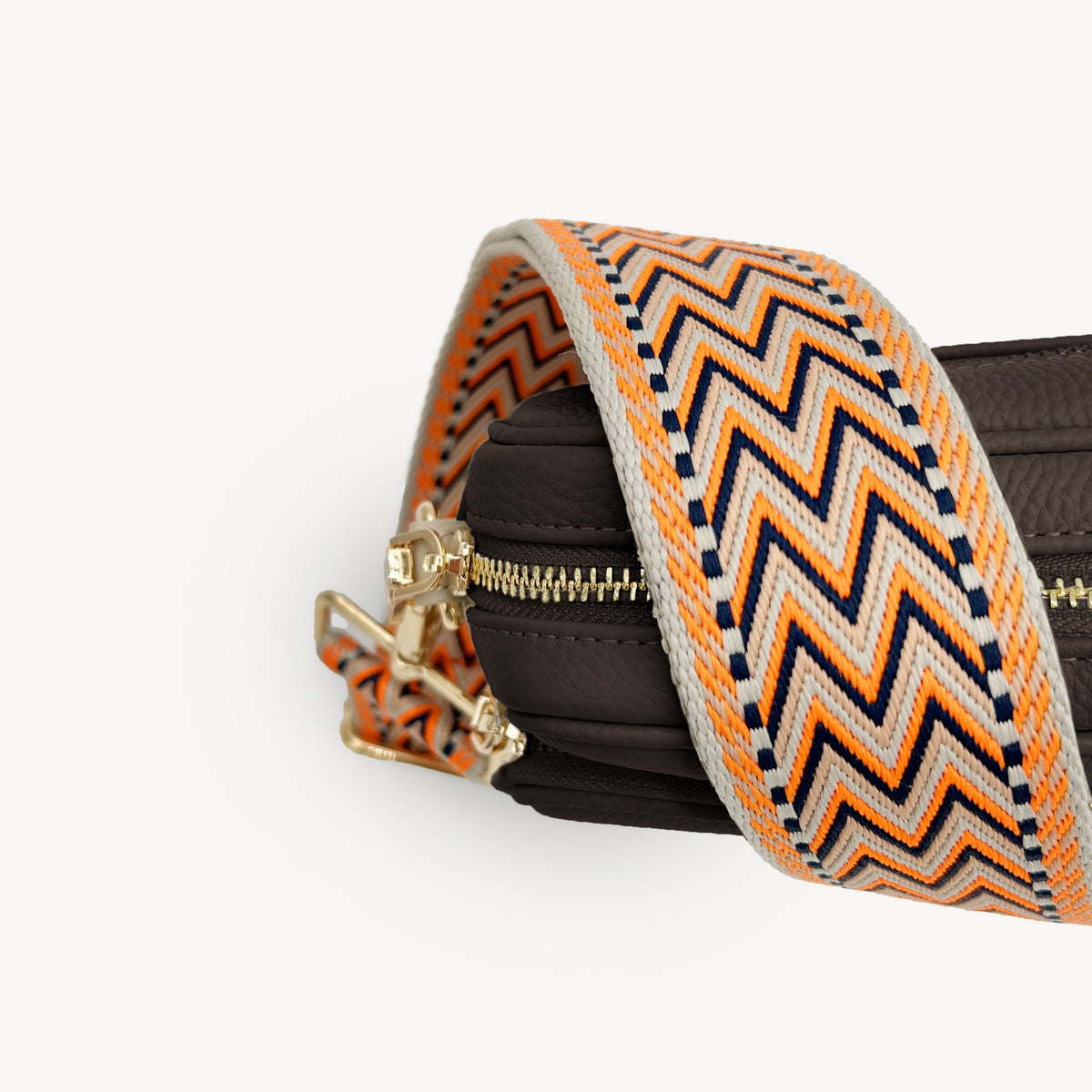 Orange, Black & Stone Aztec Strap