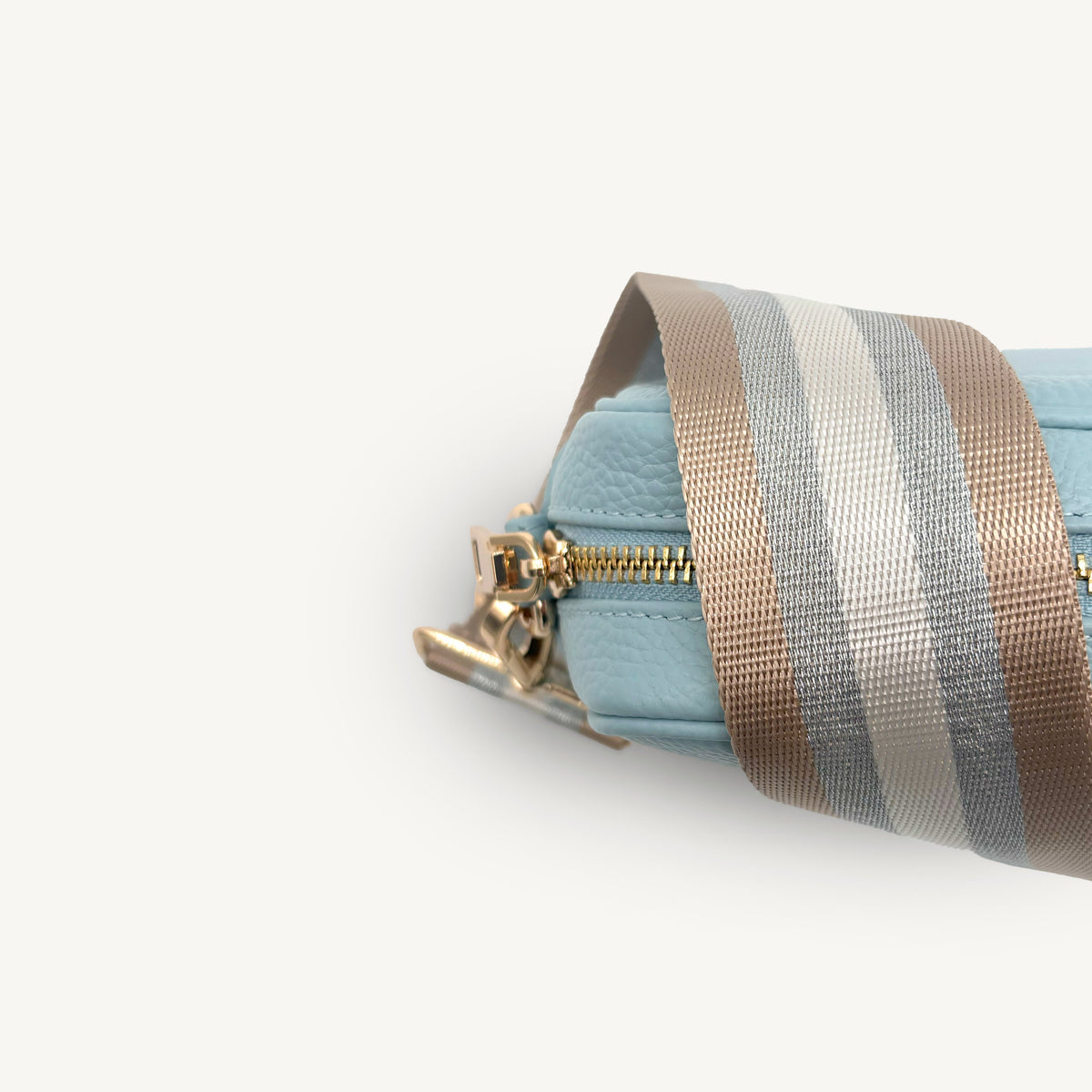 Champagne & Silver Stripe Strap