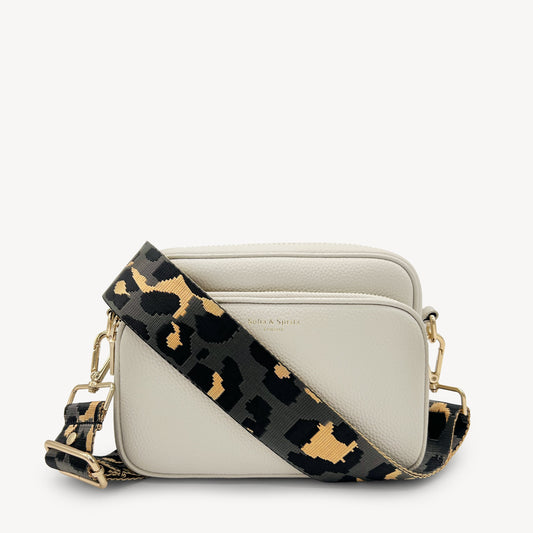 Grey & Gold Leopard Strap