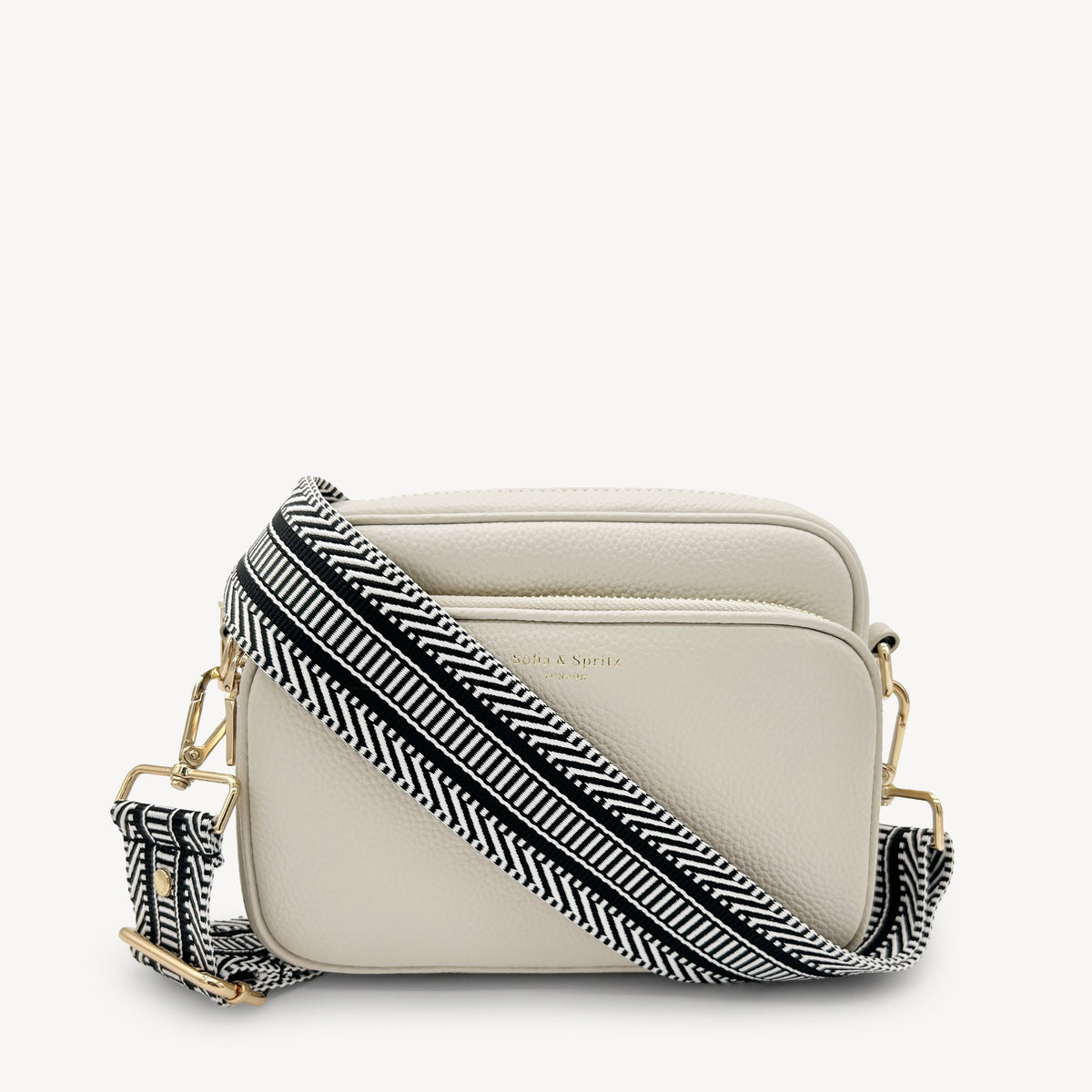 Black & White Stripe Aztec Strap