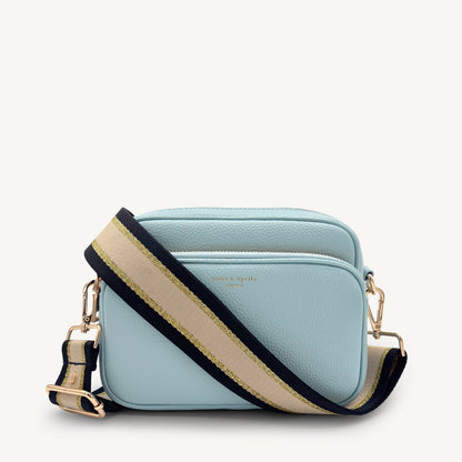 Black, Beige & Gold Stripe Strap