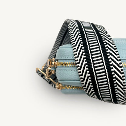 Black & White Stripe Aztec Strap