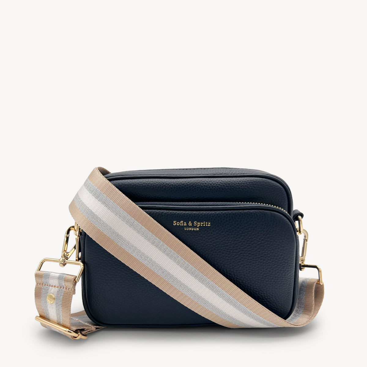 Champagne & Silver Stripe Strap