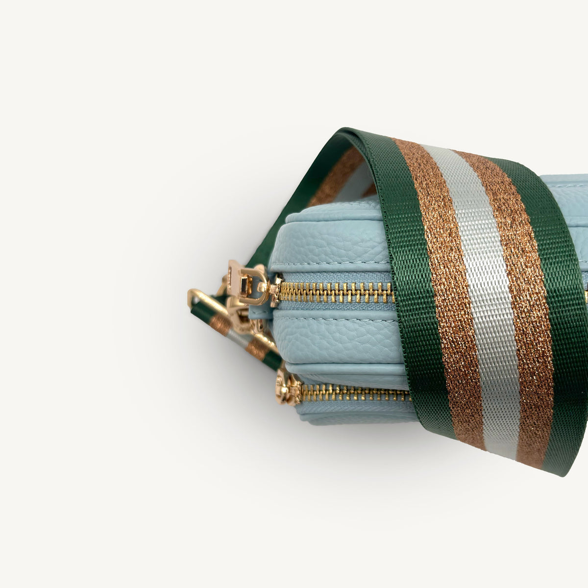 Green & Gold Glitter Stripe Strap