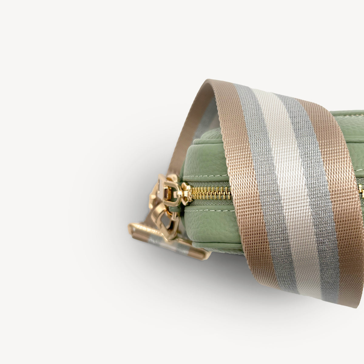 Champagne & Silver Stripe Strap