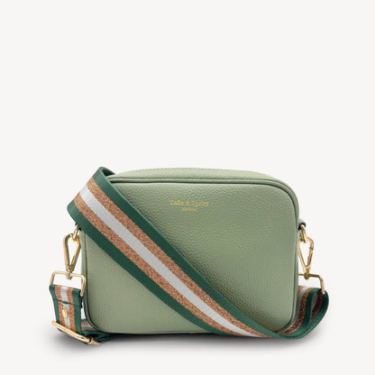 Green & Gold Glitter Stripe Strap