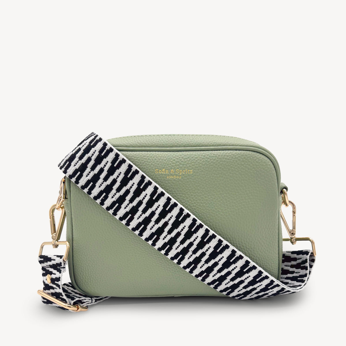 Black & White Zigzag Strap