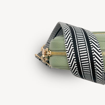 Black & White Stripe Aztec Strap