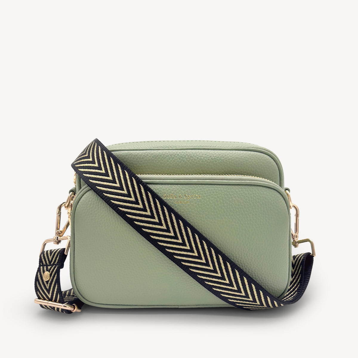 Black & Gold Chevron Strap