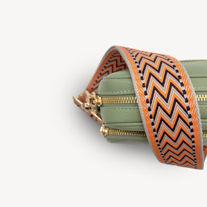 Orange, Black & Stone Aztec Strap