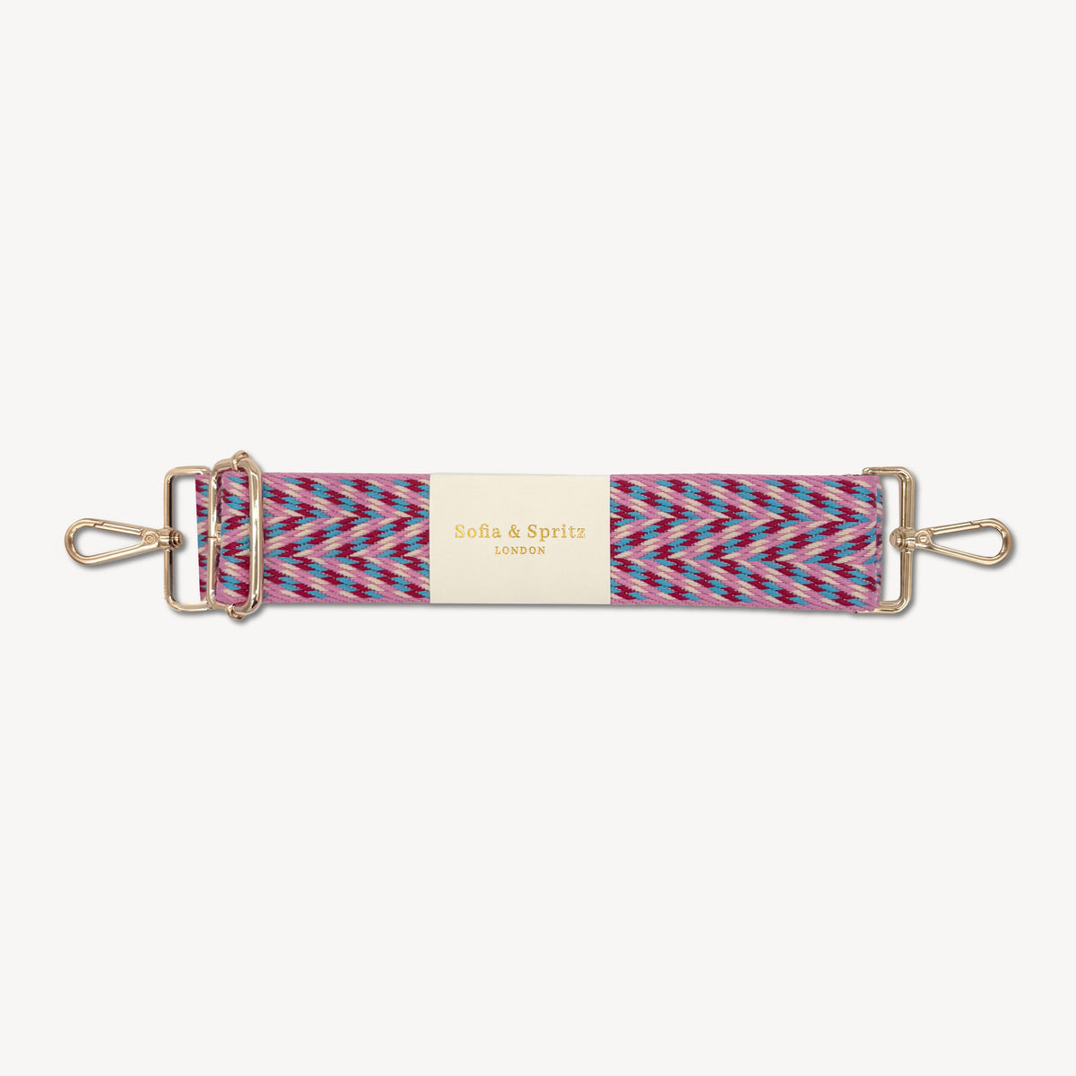 Pink & Blue Herringbone Strap