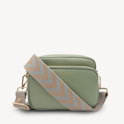 Pale Blue & Tan Arrow Strap